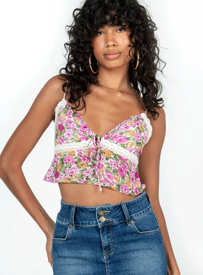 Rosalie Square-Neck Floral Tank