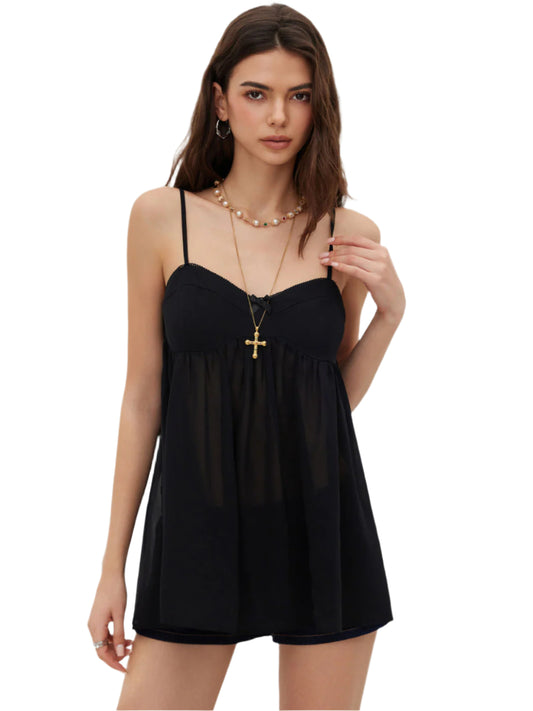 Bowknot Oversized Mini Nightdress