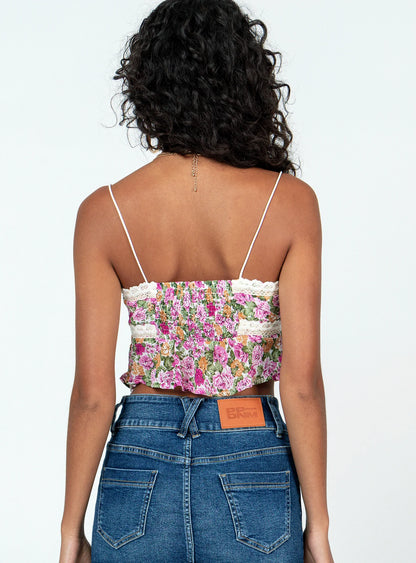 Rosalie Square-Neck Floral Tank
