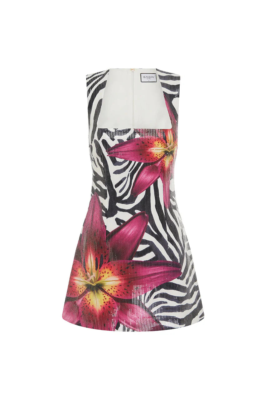 Zebra Floral Dress