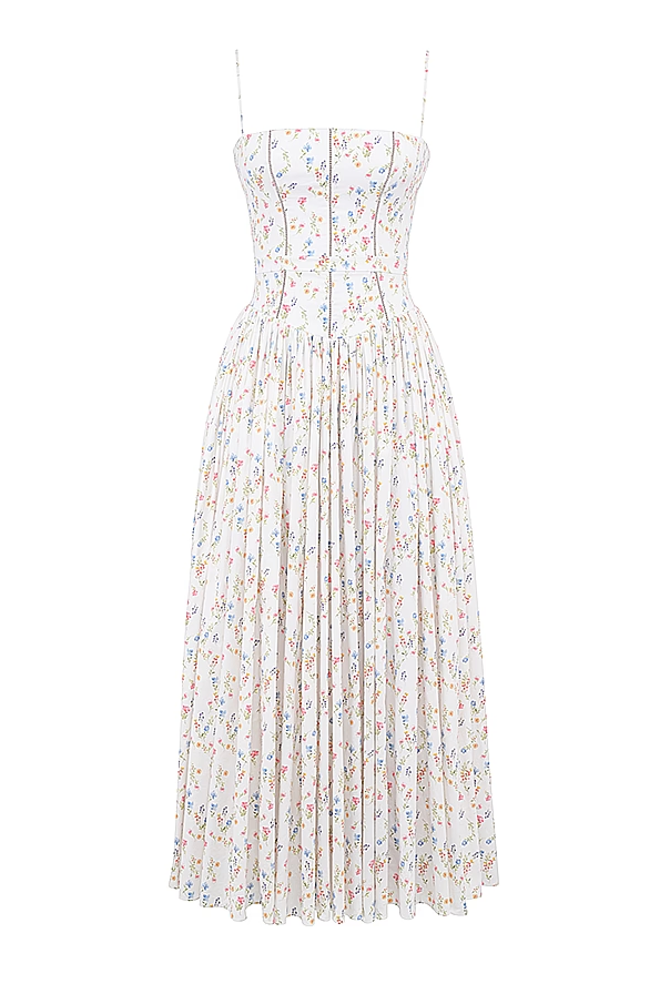 White Cotton Maxi Sundress