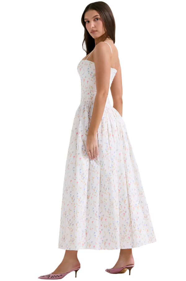 White Cotton Maxi Sundress