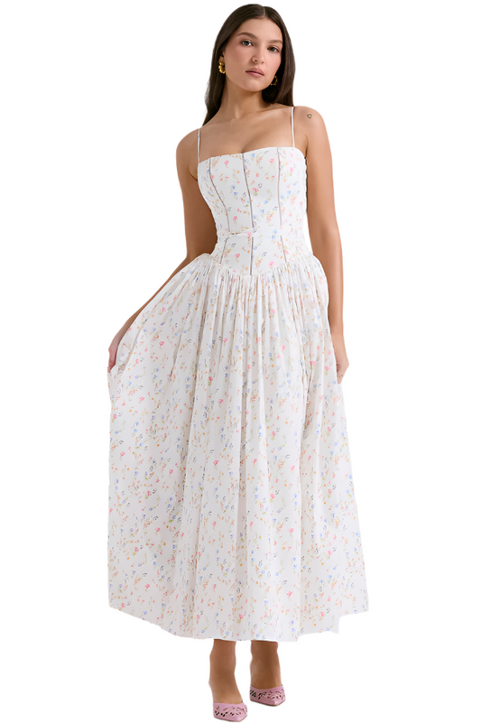 White Cotton Maxi Sundress